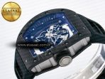 RM055 NTPT UOKF 1:1 Best Edition Black Inner Bezel Black Crown on Black Rubber Strap RMUL2 Super Clone - Görsel 6