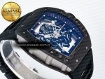 RM055 NTPT UOKF 1:1 Best Edition Black Inner Bezel Black Crown on Black Rubber Strap RMUL2 Super Clone - Görsel 7
