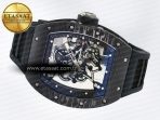 RM055 NTPT UOKF 1:1 Best Edition Black Inner Bezel Black Crown on Black Rubber Strap RMUL2 Super Clone - Görsel 9