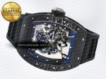RM055 NTPT UOKF 1:1 Best Edition Black Inner Bezel Black Crown on Black Rubber Strap RMUL2 Super Clone - Görsel 9