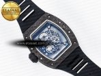 RM055 NTPT UOKF 1:1 Best Edition Blue Inner Bezel Black Crown on Black Rubber Strap RMUL2 Super Clone - Görsel 16