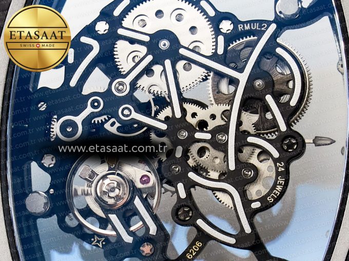 RM055 NTPT UOKF 1:1 Best Edition Blue Inner Bezel Black Crown on Black Rubber Strap RMUL2 Super Clone - Görsel 17