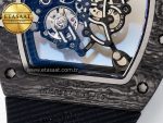 RM055 NTPT UOKF 1:1 Best Edition Blue Inner Bezel Black Crown on Black Rubber Strap RMUL2 Super Clone - Görsel 19