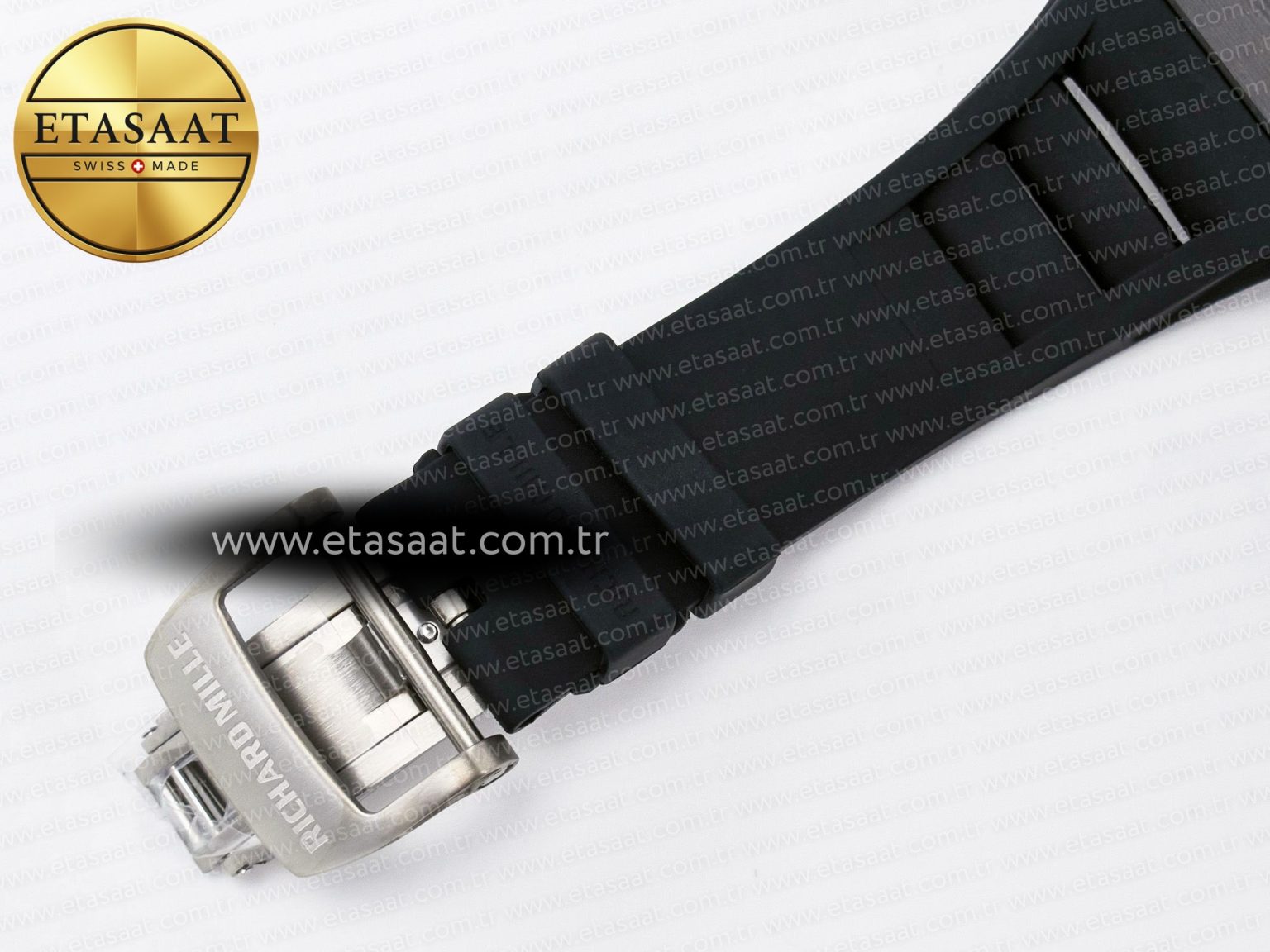 RM055 NTPT UOKF 1:1 Best Edition Blue Inner Bezel Black Crown on Black Rubber Strap RMUL2 Super Clone - Görsel 21
