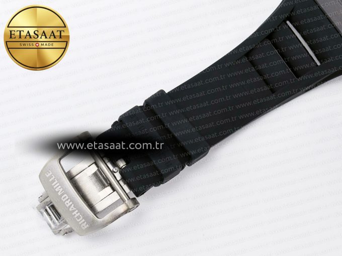 RM055 NTPT UOKF 1:1 Best Edition Blue Inner Bezel Black Crown on Black Rubber Strap RMUL2 Super Clone - Görsel 21