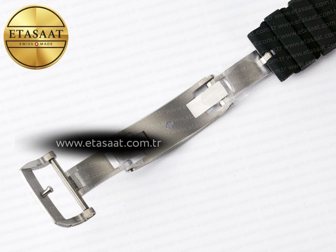RM055 NTPT UOKF 1:1 Best Edition Blue Inner Bezel Black Crown on Black Rubber Strap RMUL2 Super Clone - Görsel 23