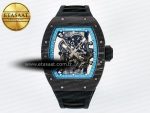 RM055 NTPT UOKF 1:1 Best Edition Blue Inner Bezel Black Crown on Black Rubber Strap RMUL2 Super Clone - Görsel 3