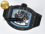 RM055 NTPT UOKF 1:1 Best Edition Blue Inner Bezel Black Crown on Black Rubber Strap RMUL2 Super Clone - Görsel 9