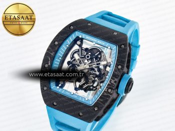 RM055 NTPT UOKF 1:1 Best Edition Blue Inner Bezel Black Crown on Blue Rubber Strap RMUL2 Super Clone