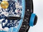 RM055 NTPT UOKF 1:1 Best Edition Blue Inner Bezel Black Crown on Blue Rubber Strap RMUL2 Super Clone - Görsel 11