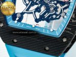 RM055 NTPT UOKF 1:1 Best Edition Blue Inner Bezel Black Crown on Blue Rubber Strap RMUL2 Super Clone - Görsel 12