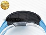 RM055 NTPT UOKF 1:1 Best Edition Blue Inner Bezel Black Crown on Blue Rubber Strap RMUL2 Super Clone - Görsel 13