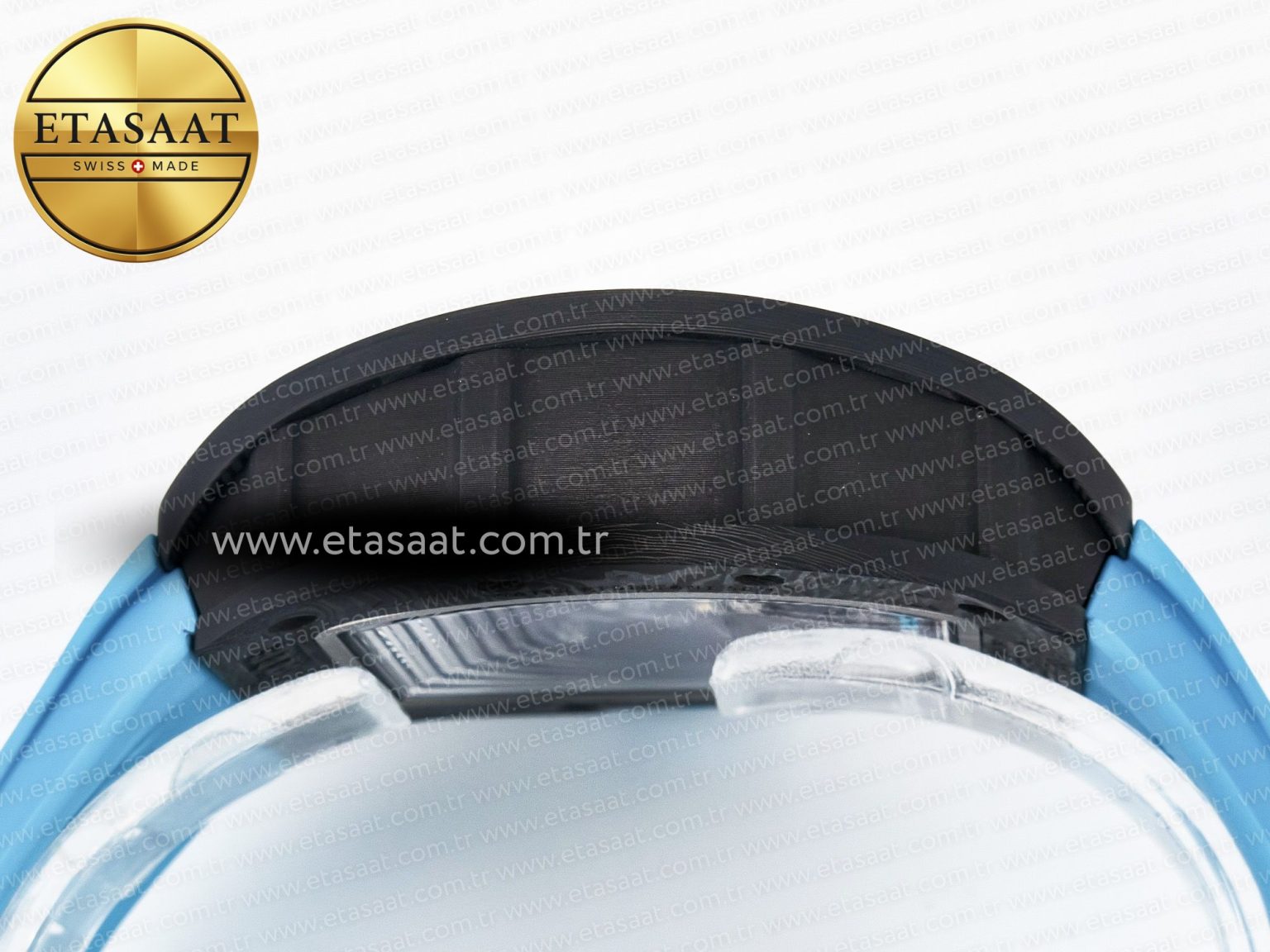 RM055 NTPT UOKF 1:1 Best Edition Blue Inner Bezel Black Crown on Blue Rubber Strap RMUL2 Super Clone - Görsel 13