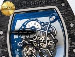 RM055 NTPT UOKF 1:1 Best Edition Blue Inner Bezel Black Crown on Blue Rubber Strap RMUL2 Super Clone - Görsel 17