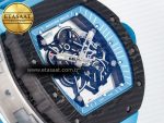 RM055 NTPT UOKF 1:1 Best Edition Blue Inner Bezel Black Crown on Blue Rubber Strap RMUL2 Super Clone - Görsel 5