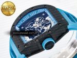 RM055 NTPT UOKF 1:1 Best Edition Blue Inner Bezel Black Crown on Blue Rubber Strap RMUL2 Super Clone - Görsel 6