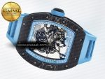 RM055 NTPT UOKF 1:1 Best Edition Blue Inner Bezel Black Crown on Blue Rubber Strap RMUL2 Super Clone - Görsel 9