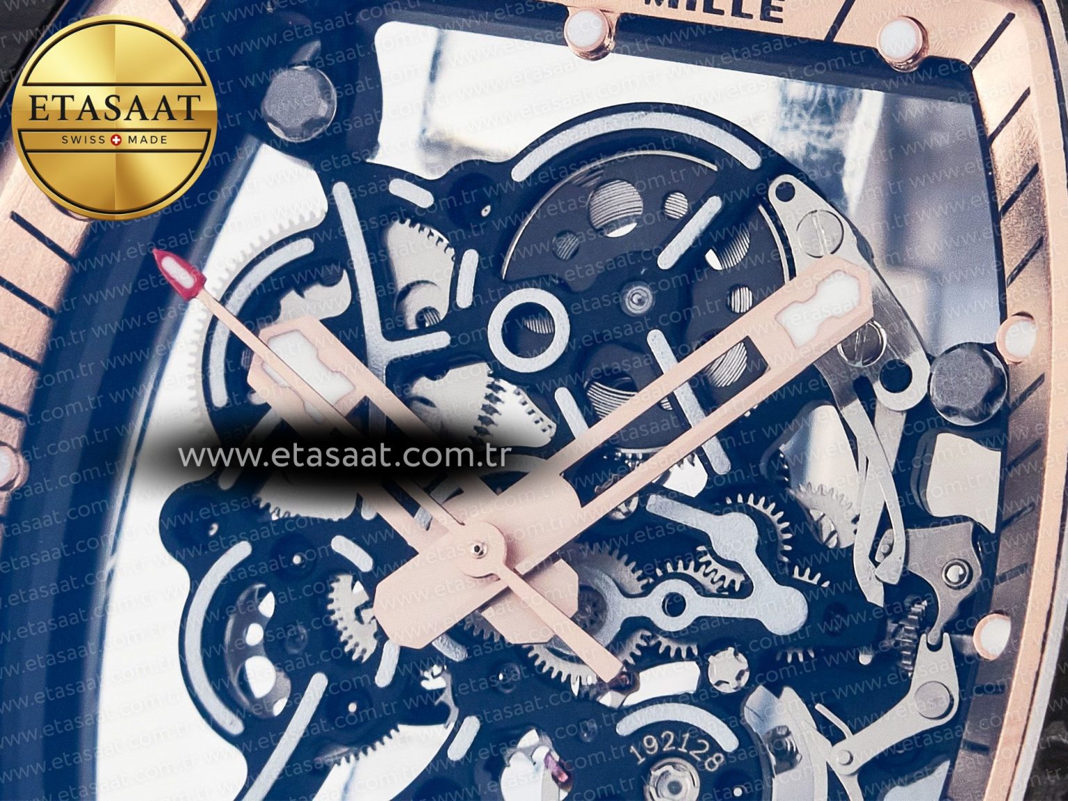 RM055 NTPT UOKF 1:1 Best Edition RG Inner Bezel Black Crown on Black Rubber Strap RMUL2 Super Clone - Görsel 10