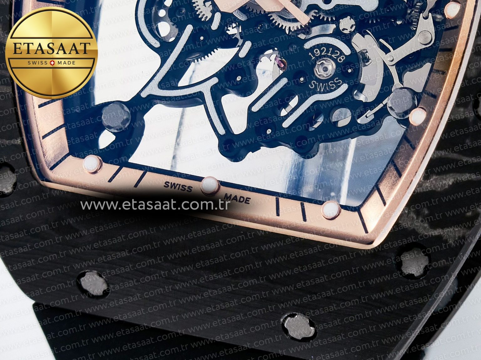 RM055 NTPT UOKF 1:1 Best Edition RG Inner Bezel Black Crown on Black Rubber Strap RMUL2 Super Clone - Görsel 12