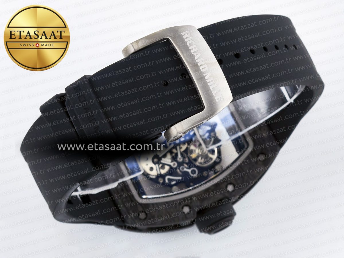 RM055 NTPT UOKF 1:1 Best Edition RG Inner Bezel Black Crown on Black Rubber Strap RMUL2 Super Clone - Görsel 15