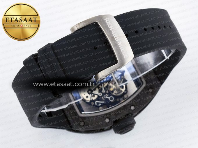 RM055 NTPT UOKF 1:1 Best Edition RG Inner Bezel Black Crown on Black Rubber Strap RMUL2 Super Clone - Görsel 15