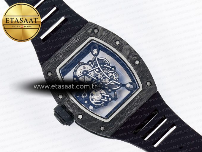 RM055 NTPT UOKF 1:1 Best Edition RG Inner Bezel Black Crown on Black Rubber Strap RMUL2 Super Clone - Görsel 16