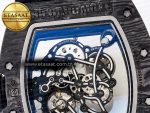 RM055 NTPT UOKF 1:1 Best Edition RG Inner Bezel Black Crown on Black Rubber Strap RMUL2 Super Clone - Görsel 17
