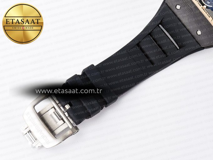 RM055 NTPT UOKF 1:1 Best Edition RG Inner Bezel Black Crown on Black Rubber Strap RMUL2 Super Clone - Görsel 20