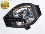 RM055 NTPT UOKF 1:1 Best Edition RG Inner Bezel Black Crown on Black Rubber Strap RMUL2 Super Clone - Görsel 8