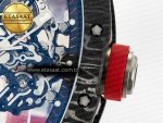 RM055 Ti/NTPT UOKF 1:1 Best Edition Black Inner Bezel Red Crown on Red Rubber Strap RMUL2 Super Clone - Görsel 11