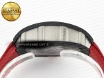 RM055 Ti/NTPT UOKF 1:1 Best Edition Black Inner Bezel Red Crown on Red Rubber Strap RMUL2 Super Clone - Görsel 13