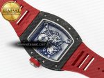 RM055 Ti/NTPT UOKF 1:1 Best Edition Black Inner Bezel Red Crown on Red Rubber Strap RMUL2 Super Clone - Görsel 16