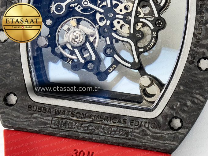 RM055 Ti/NTPT UOKF 1:1 Best Edition Black Inner Bezel Red Crown on Red Rubber Strap RMUL2 Super Clone - Görsel 18