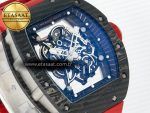 RM055 Ti/NTPT UOKF 1:1 Best Edition Black Inner Bezel Red Crown on Red Rubber Strap RMUL2 Super Clone - Görsel 5