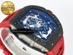 RM055 Ti/NTPT UOKF 1:1 Best Edition Black Inner Bezel Red Crown on Red Rubber Strap RMUL2 Super Clone - Görsel 7