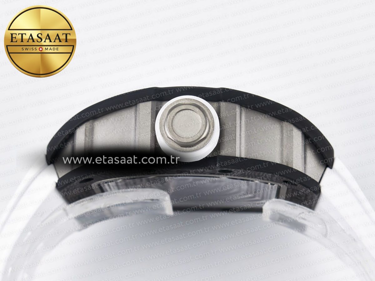 RM055 Ti/NTPT UOKF 1:1 Best Edition White/Black Inner Bezel White Crown on White Rubber Strap RMUL2 Super Clone - Görsel 14