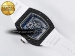 RM055 Ti/NTPT UOKF 1:1 Best Edition White/Black Inner Bezel White Crown on White Rubber Strap RMUL2 Super Clone - Görsel 16