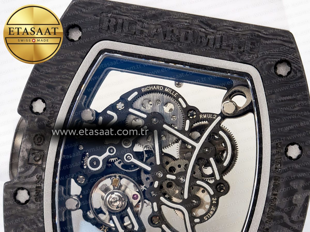 RM055 Ti/NTPT UOKF 1:1 Best Edition White/Black Inner Bezel White Crown on White Rubber Strap RMUL2 Super Clone - Görsel 17