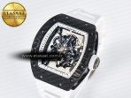 RM055 Ti/NTPT UOKF 1:1 Best Edition White/Black Inner Bezel White Crown on White Rubber Strap RMUL2 Super Clone - Görsel 2