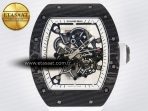RM055 Ti/NTPT UOKF 1:1 Best Edition White/Black Inner Bezel White Crown on White Rubber Strap RMUL2 Super Clone - Görsel 4
