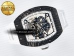 RM055 Ti/NTPT UOKF 1:1 Best Edition White/Black Inner Bezel White Crown on White Rubber Strap RMUL2 Super Clone - Görsel 8
