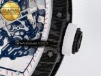 RM055 Ti/NTPT UOKF 1:1 Best Edition White/Red Inner Bezel White Crown on White Rubber Strap RMUL2 Super Clone - Görsel 11