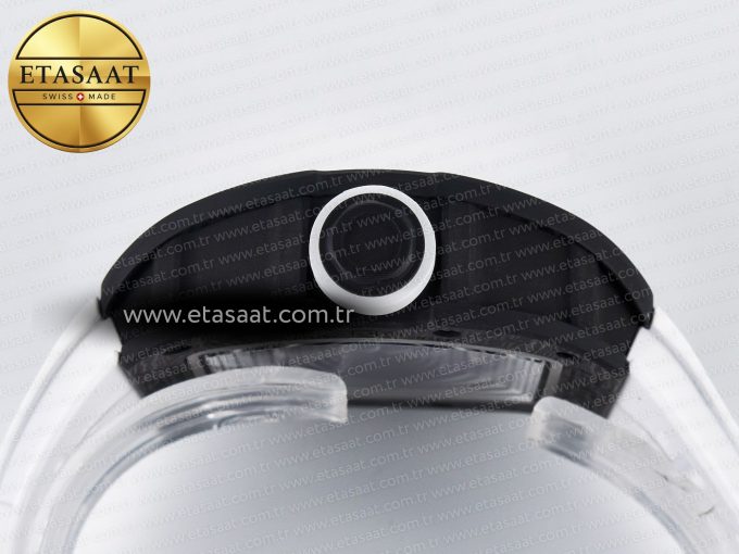 RM055 Ti/NTPT UOKF 1:1 Best Edition White/Red Inner Bezel White Crown on White Rubber Strap RMUL2 Super Clone - Görsel 14