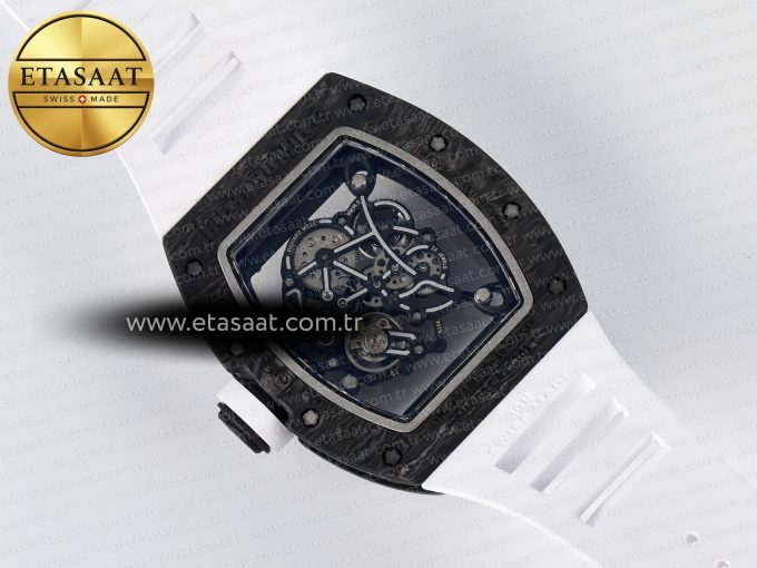 RM055 Ti/NTPT UOKF 1:1 Best Edition White/Red Inner Bezel White Crown on White Rubber Strap RMUL2 Super Clone - Görsel 16