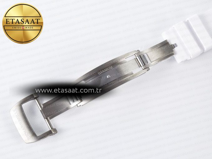 RM055 Ti/NTPT UOKF 1:1 Best Edition White/Red Inner Bezel White Crown on White Rubber Strap RMUL2 Super Clone - Görsel 23