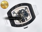 RM055 Ti/NTPT UOKF 1:1 Best Edition White/Red Inner Bezel White Crown on White Rubber Strap RMUL2 Super Clone - Görsel 8