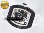 RM055 Ti/NTPT UOKF 1:1 Best Edition White/Red Inner Bezel White Crown on White Rubber Strap RMUL2 Super Clone - Görsel 9