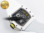 RM061 White Ceramic ZF 1:1 Best Edition on White Rubber Strap RMUL2 Super Clone - Görsel 16