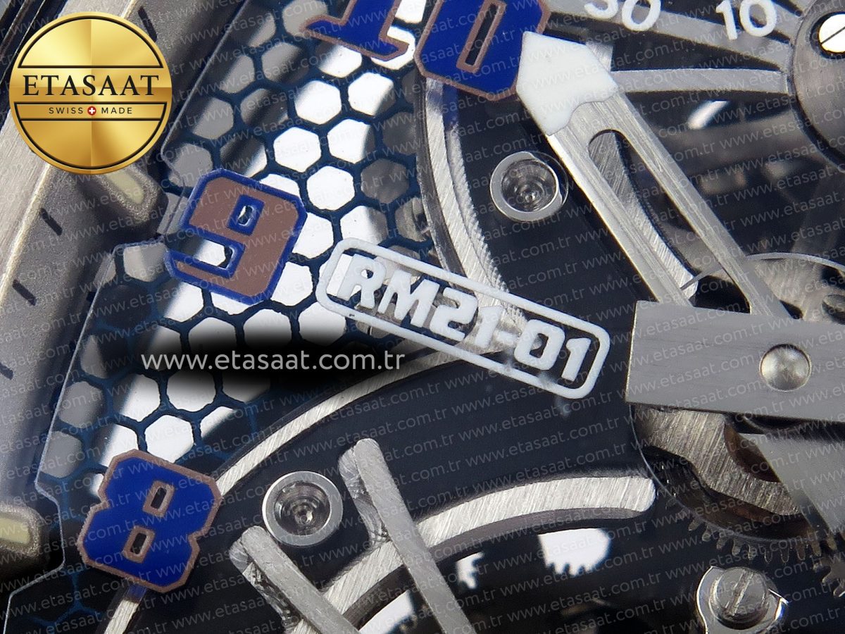 Richard Mille RM21-01 Skeleton Dial on White - Görsel 14