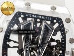 RM27-03 White Transparent Tourbillon MSF Best Edition Skull Dial on White Rubber Strap - Görsel 10
